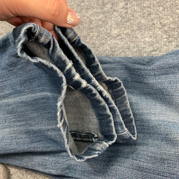 Cache Premium Studded Jean Womens 4 Blue Skinny Denim 5 Pocket Mid Rise Ankle - Picture 10 of 12